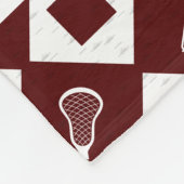 Polaire Couverture en molleton à motif argyle Maroon Lacro (Coin)