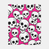 Polaire Couverture en molleton à motif crâne rose (Devant)