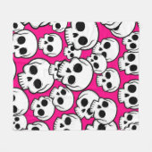 Polaire Couverture en molleton à motif crâne rose (Devant (Horizontal))