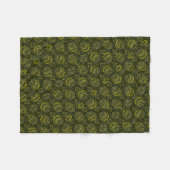 Polaire Couverture en molleton à motif damassé vert olive (Devant (Horizontal))