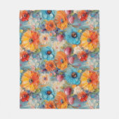 Polaire Couverture en molleton à motif de fleurs texturées (Devant)
