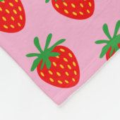 Polaire Couverture en molleton à motif de fraise rouge mig (Coin)