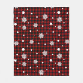 Polaire Couverture en molleton à motif de Noël rouge (Devant)