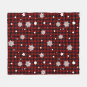 Polaire Couverture en molleton à motif de Noël rouge (Devant (Horizontal))