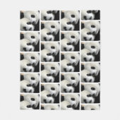 Polaire Couverture en molleton à motif de visages de panda (Devant)