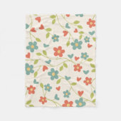 Polaire Couverture en molleton à motif fleurs (Devant)