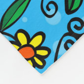 Polaire Couverture en molleton à motif floral abstrait (Coin)