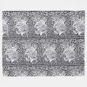 Polaire Couverture en molleton à motif imprimé léopard noi (Devant (Horizontal))