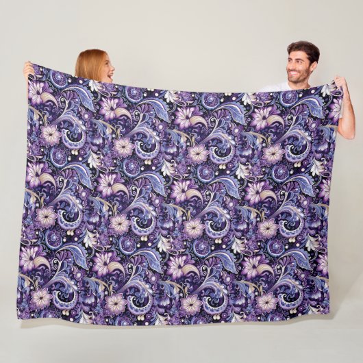 Polaire Couverture en molleton à motif Paisley (En situation)