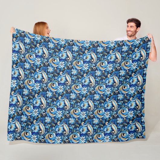 Polaire Couverture en molleton à motif Paisley (En situation)