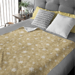 Polaire Couverture en molleton à paillettes dorées et floc