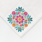 Polaire Couverture en molleton à patchwork floral mexicain (Coin)