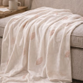 Polaire Couverture en molleton à pétales Blush Whisper