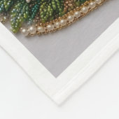 Polaire Couverture en molleton à style de broderie de léop (Coin)