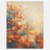 Polaire Couverture en molleton abstrait de feuilles de for (Devant)