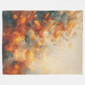 Polaire Couverture en molleton abstrait de feuilles de for (Devant (Horizontal))