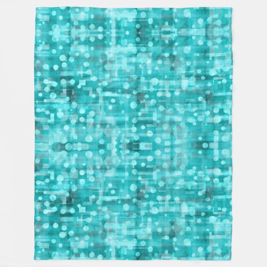 Polaire Couverture en molleton abstrait teal pointillé gon (Devant)