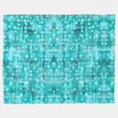 Polaire Couverture en molleton abstrait teal pointillé gon (Devant (Horizontal))