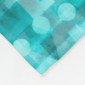 Polaire Couverture en molleton abstrait teal pointillé gon (Coin)