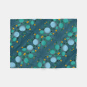 Polaire Couverture en molleton abstraite bulles sarcelle e (Devant (Horizontal))