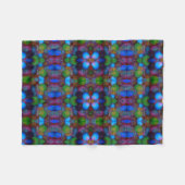 Polaire Couverture en molleton abstraite kaléidoscope bleu (Devant (Horizontal))