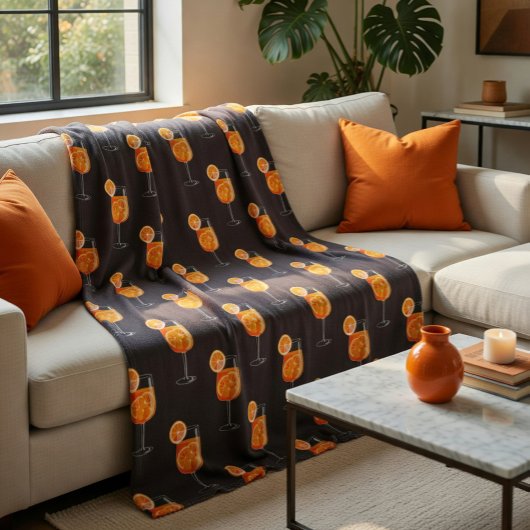 Polaire Couverture en molleton Aperol Spritz – Vibrations