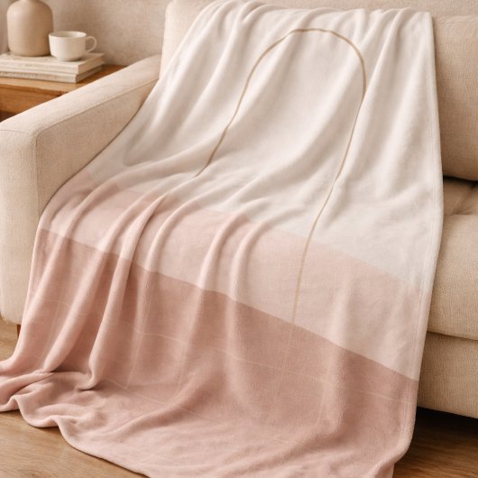 Polaire Couverture en molleton Arch Taupe Blush