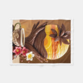 Polaire Couverture en molleton Art Sunset au Chocolat et C (Devant (Horizontal))