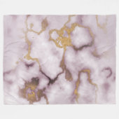 Polaire Couverture en molleton Aura Blush Veine Dorée Marb (Devant (Horizontal))