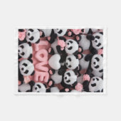 Polaire Couverture en molleton avec ours pandas mignons et (Devant (Horizontal))