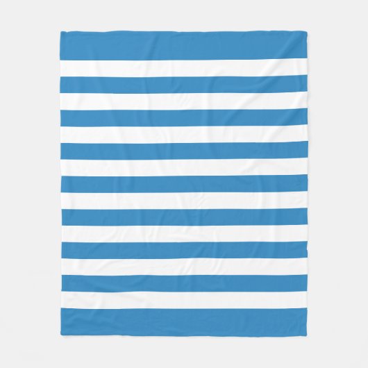 Polaire Couverture en molleton bleu pastel royal et blanc (Devant)
