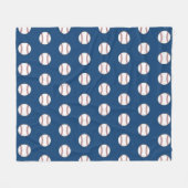 Polaire Couverture en molleton bleue de baseball (Devant (Horizontal))