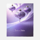Polaire Couverture en molleton Boule de Noël Violet (Devant)