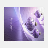 Polaire Couverture en molleton Boule de Noël Violet (Devant (Horizontal))