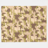 Polaire Couverture en molleton camouflage numérique marron (Devant (Horizontal))