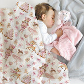 Polaire Couverture en molleton Casse-Noisette rose de Noël
