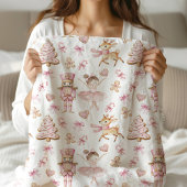 Polaire Couverture en molleton Casse-Noisette rose de Noël