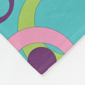Polaire Couverture en molleton Cercles bleus funky (Coin)