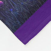 Polaire Couverture en molleton champignons néon violet (Coin)