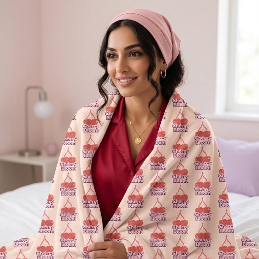 Polaire Couverture en molleton Cherry Bloom