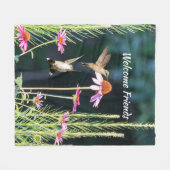 Polaire Couverture en molleton confortable Colibri et Cone (Devant (Horizontal))