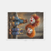 Polaire Couverture en molleton confortable Couple de Clown (Devant (Horizontal))