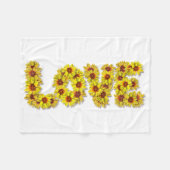 Polaire Couverture en molleton d'amour Tournesol (Devant (Horizontal))