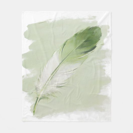Polaire Couverture en molleton d'art aquarelle bohème vert (Devant)