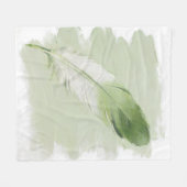 Polaire Couverture en molleton d'art aquarelle bohème vert (Devant (Horizontal))