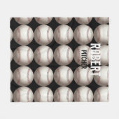 Polaire Couverture en molleton de baseball Joueur Athlète (Devant (Horizontal))