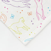 Polaire Couverture en molleton de chats mignons et heureux (Coin)