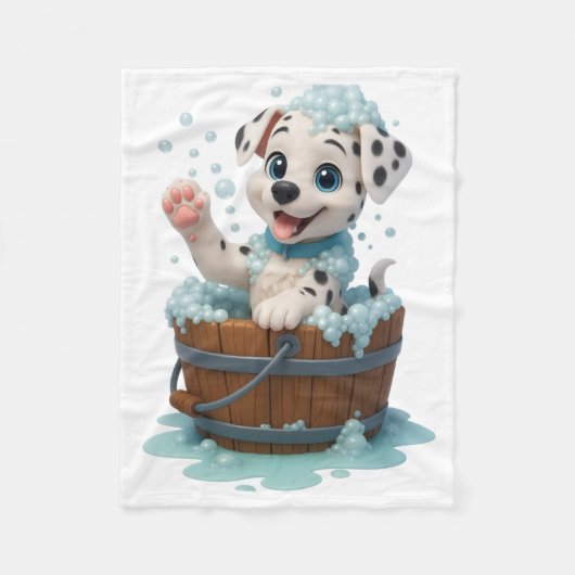 Polaire Couverture en molleton de chiot Dalmatien mignon d (Devant)