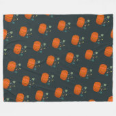 Polaire Couverture en molleton de citrouille Halloween noi (Devant (Horizontal))
