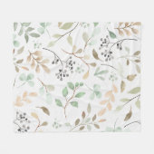 Polaire Couverture en molleton de feuilles botaniques (Devant (Horizontal))